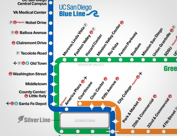 MTS Trolley System Map