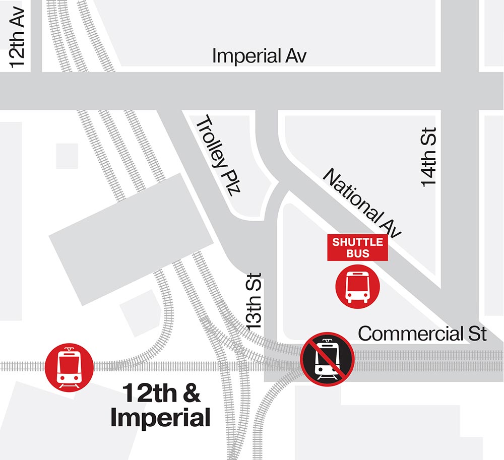 12th and Imperial Bus Stop Map