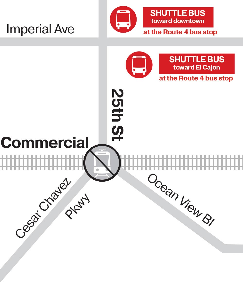 25th & Commercial Bus Stop Map