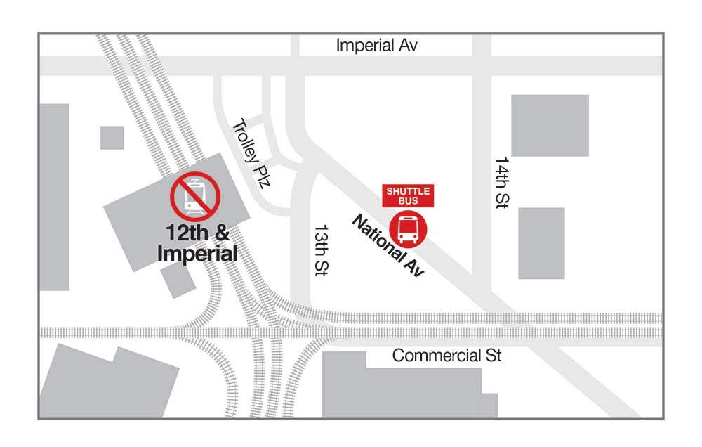12th and Imperial Bus Stop Map