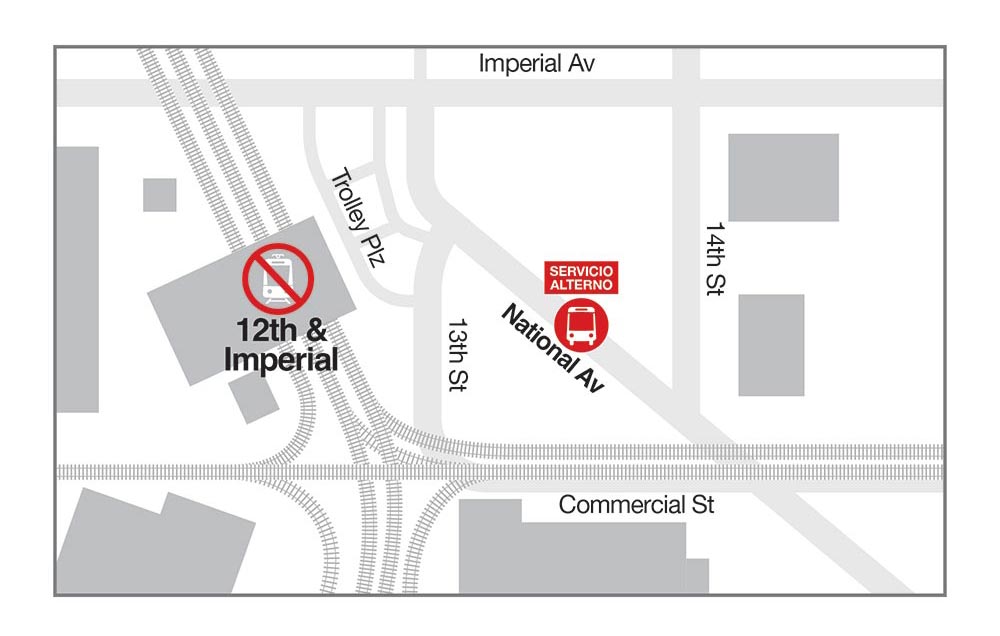 12th & Imperial - Mapa de paradas de autobús