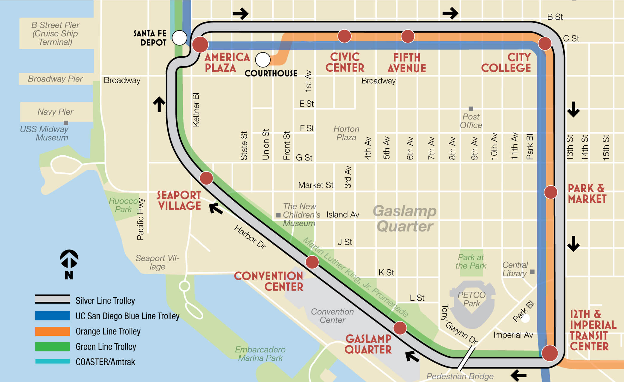 Vintage Trolley Map