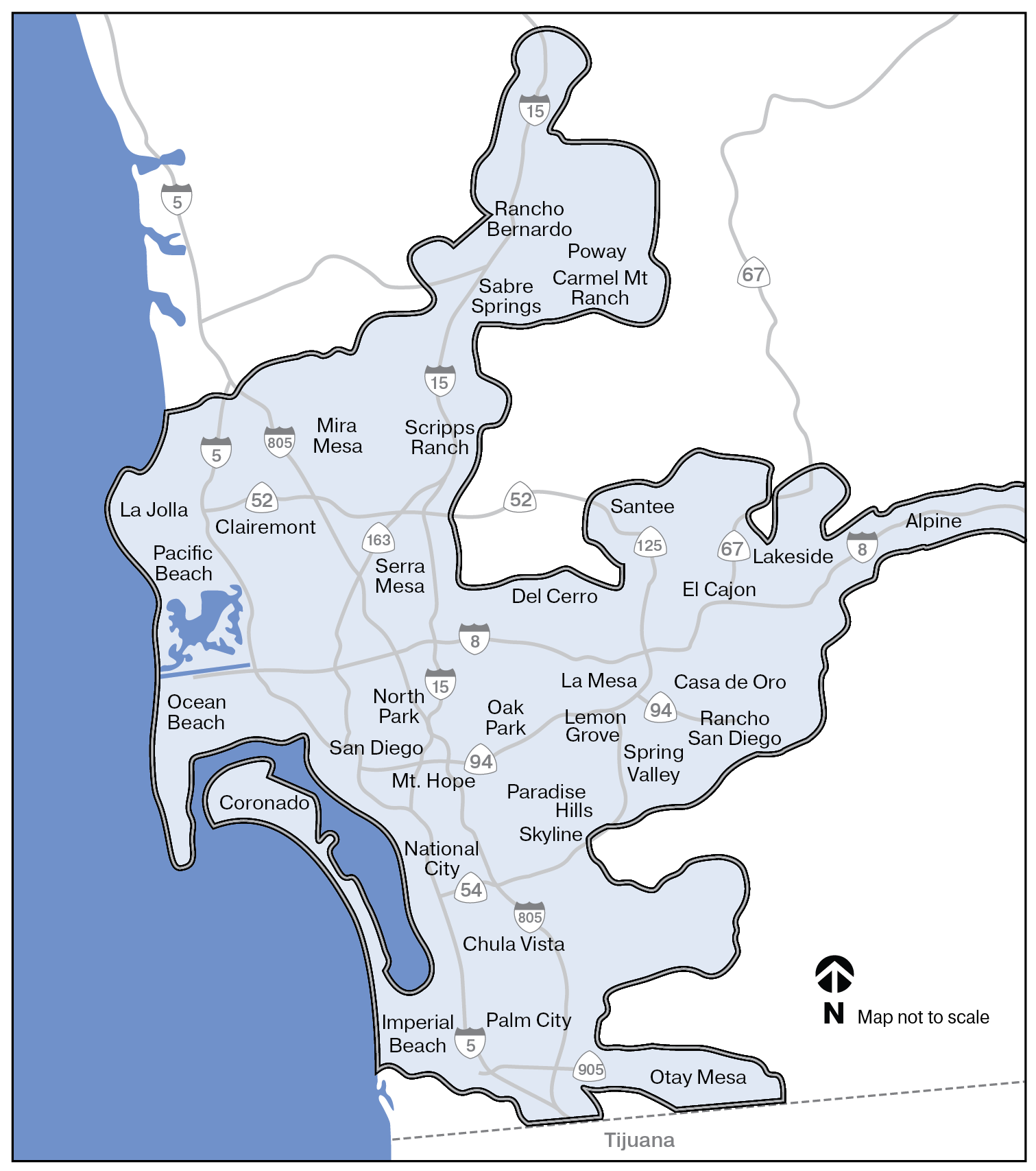 MTS Access Service Area Map