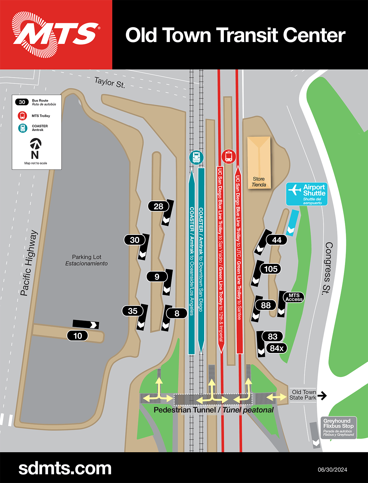 San Diego Airport Flyer Map