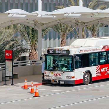 MTS Bus at the Airport