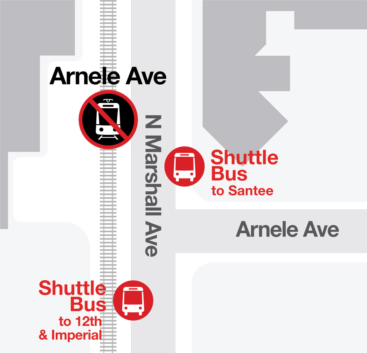 Arnele Avenue Station - Bus Stop Map