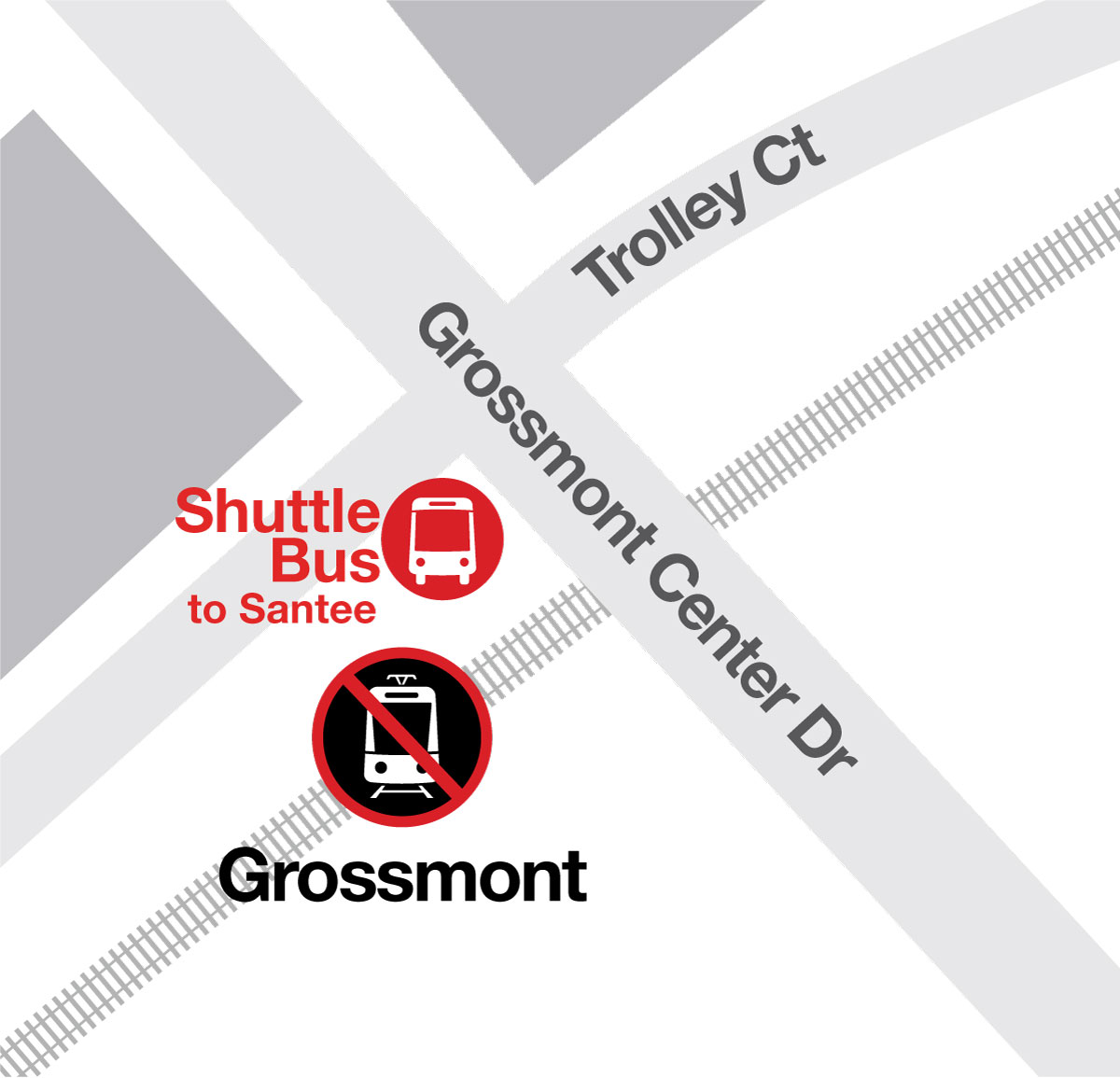 Grossmont Transit Center Bus Bridge Map