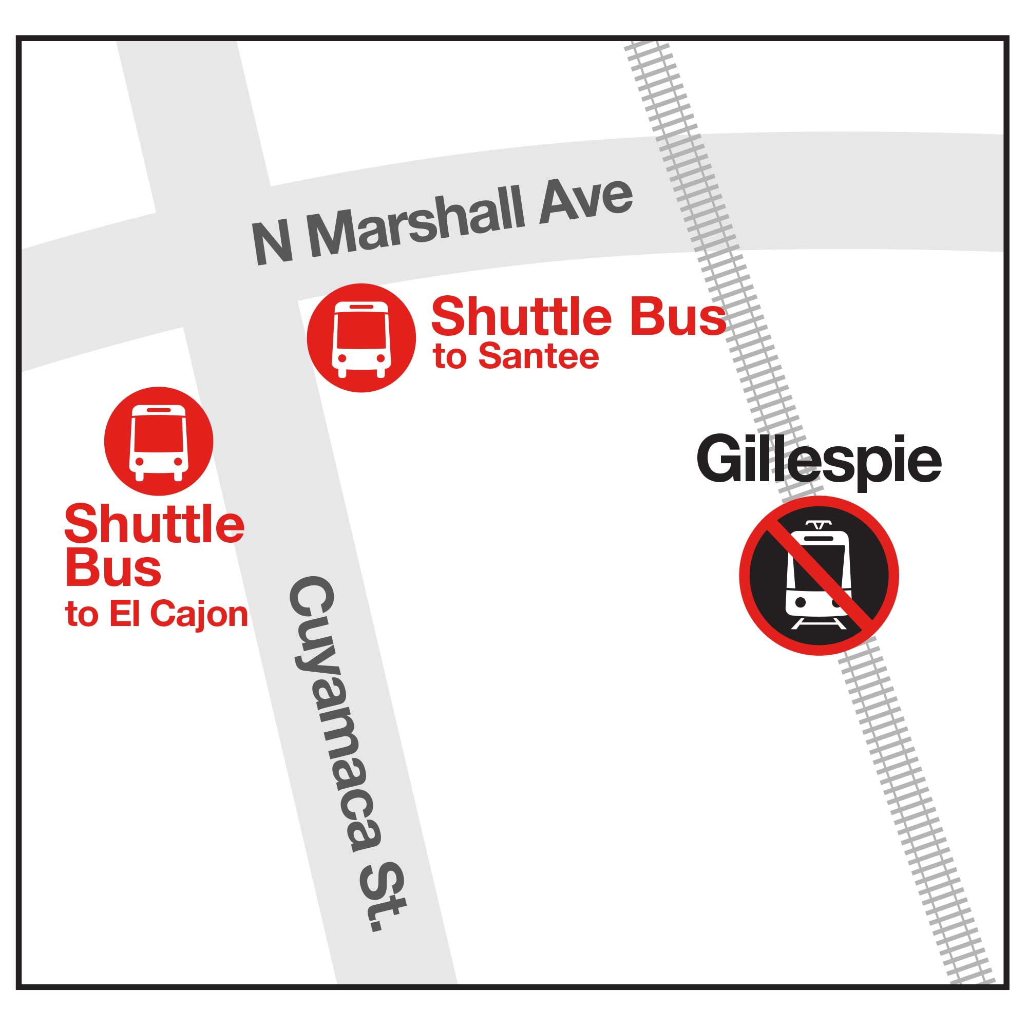 Copper Line - Gillespie - Bus Stop Map