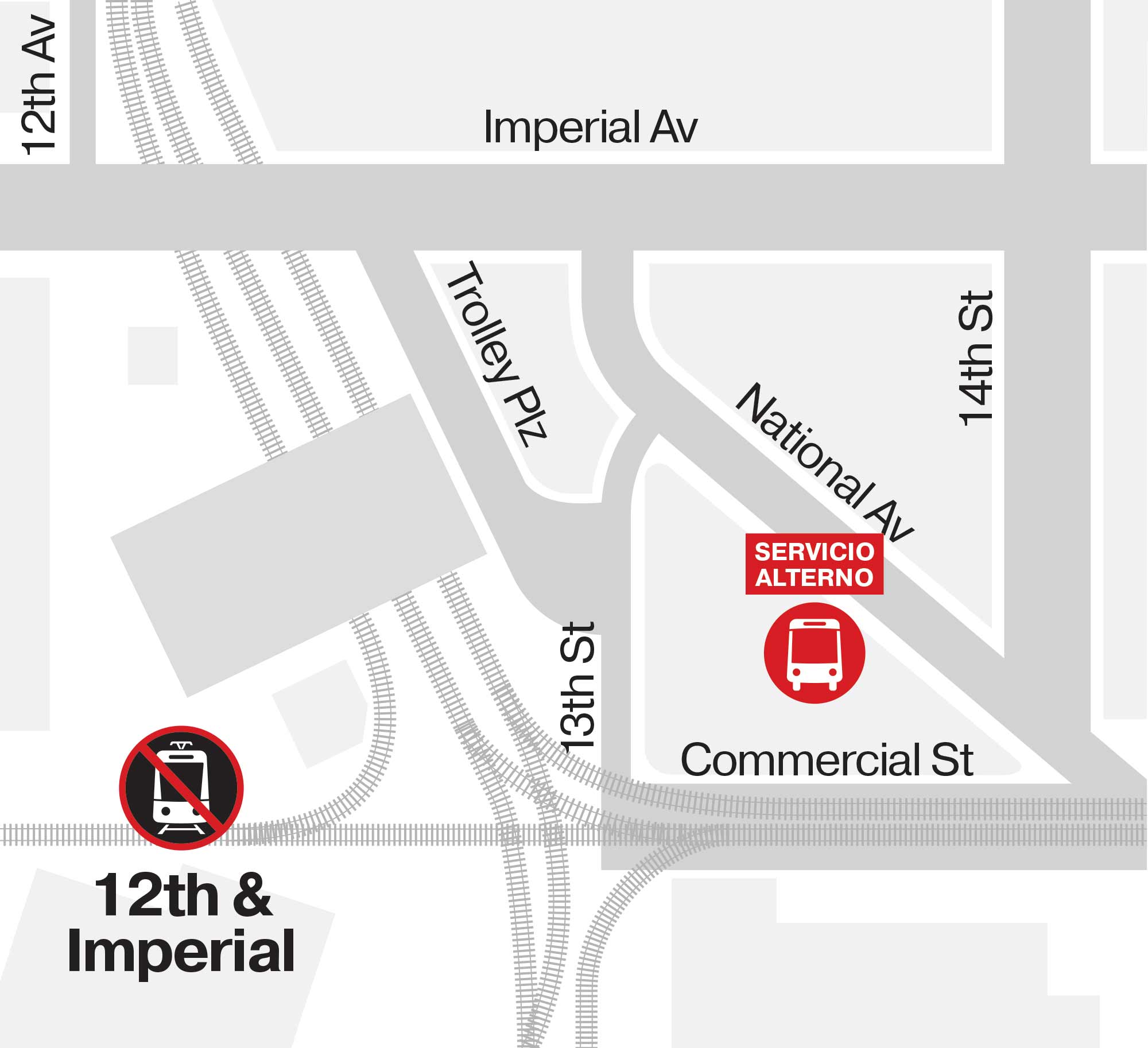 12th and Imperial Bus Map