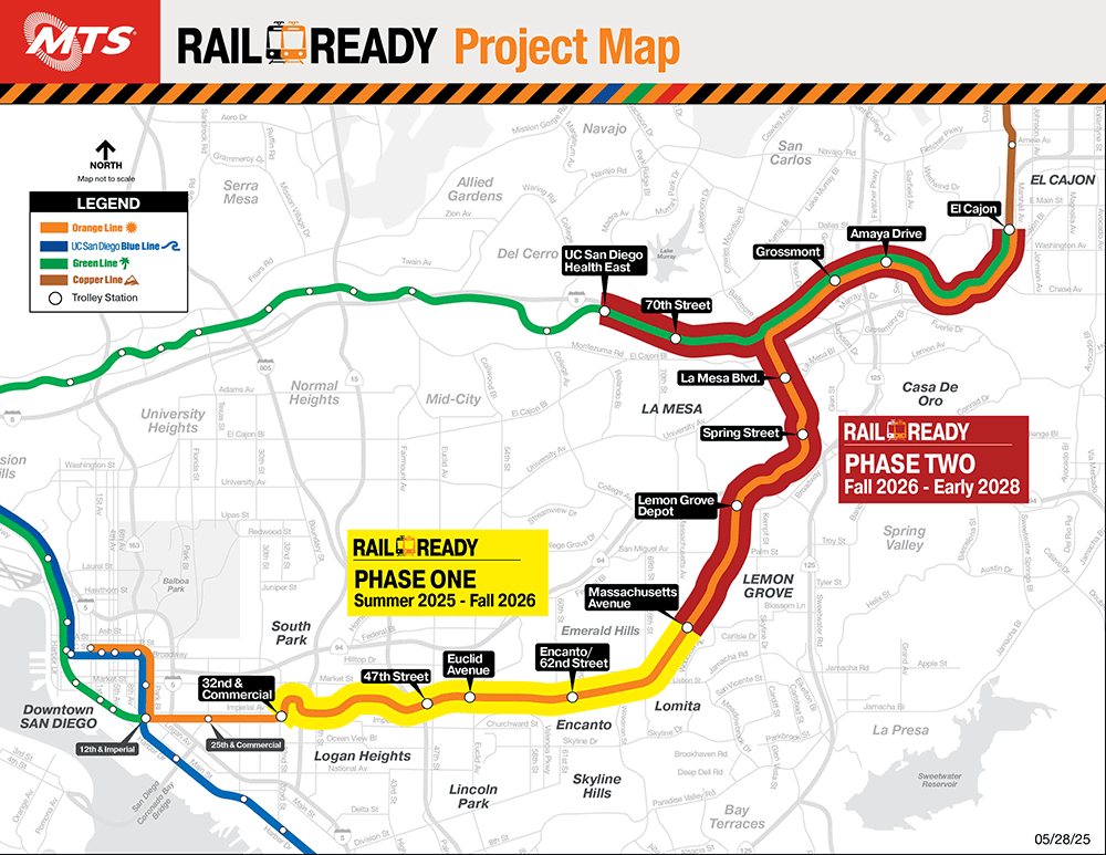 Orange Line Construction Map