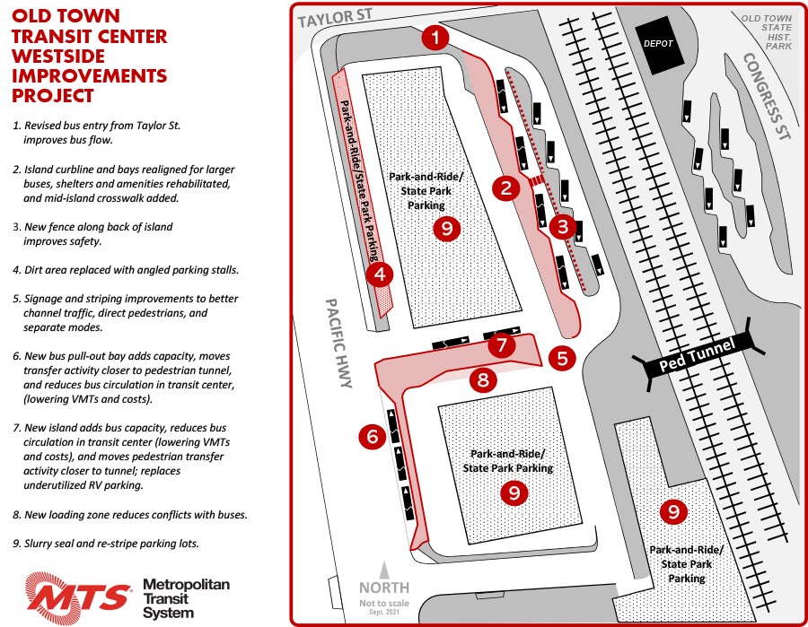 Old Town Transit Center - Project Improvement Map