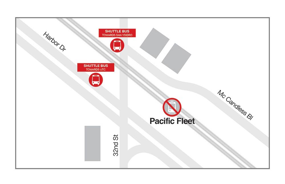 Pacific Fleet Bus Stop Map