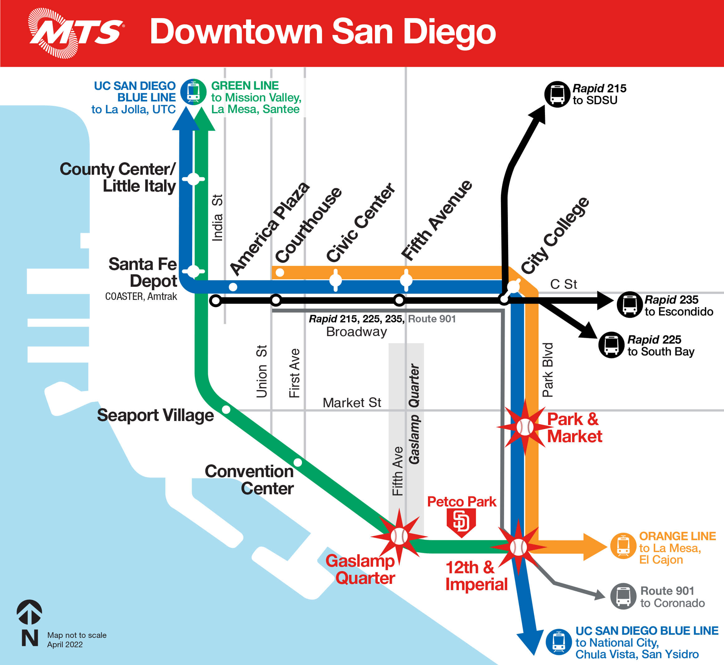 Downtown San Diego Map