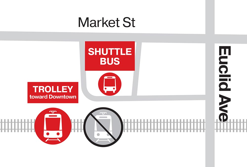 Euclid Avenue - Bus Stop Map