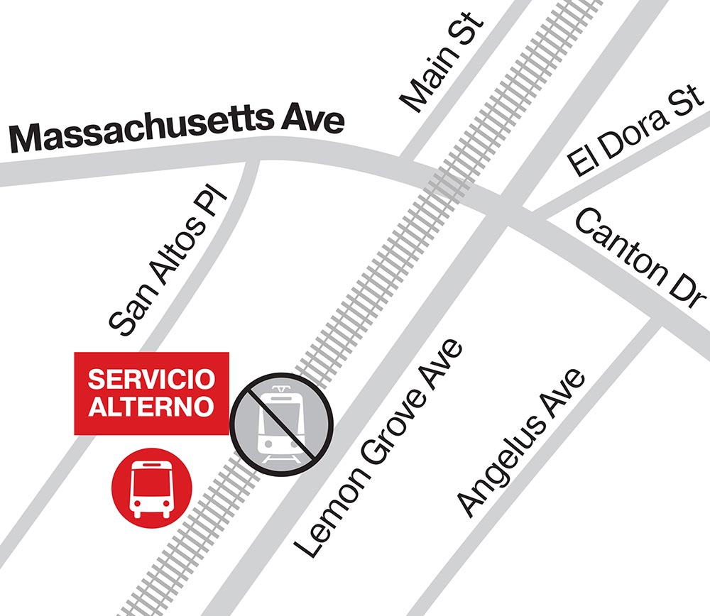Massachusetts Avenue - Mapa de paradas de autobús