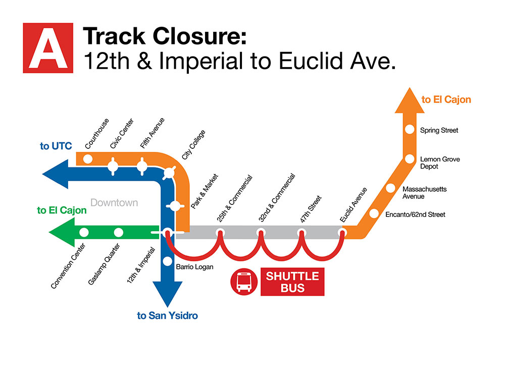 Rail Ready Bus Bridge Map A