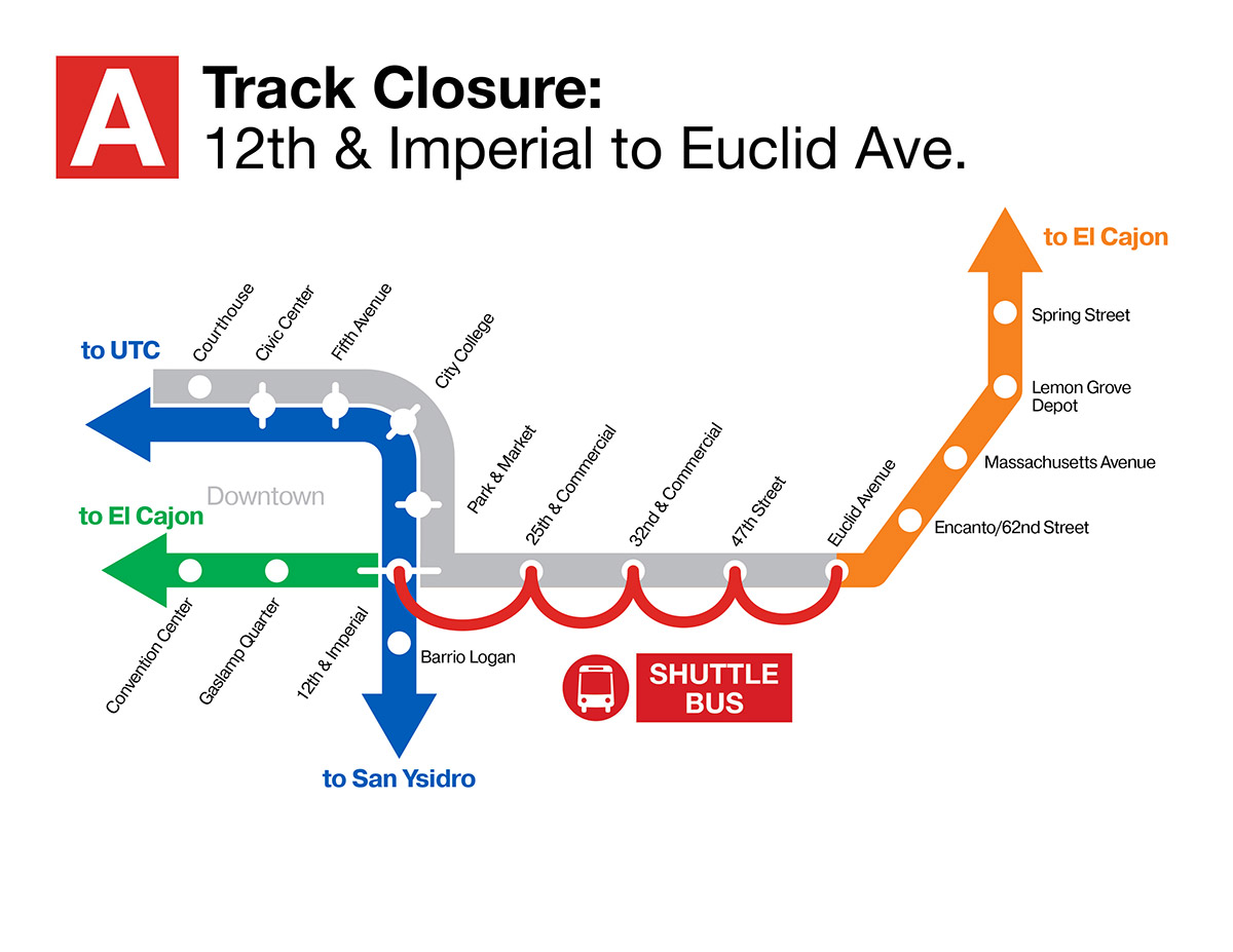 Rail Ready Bus Bridge Map A