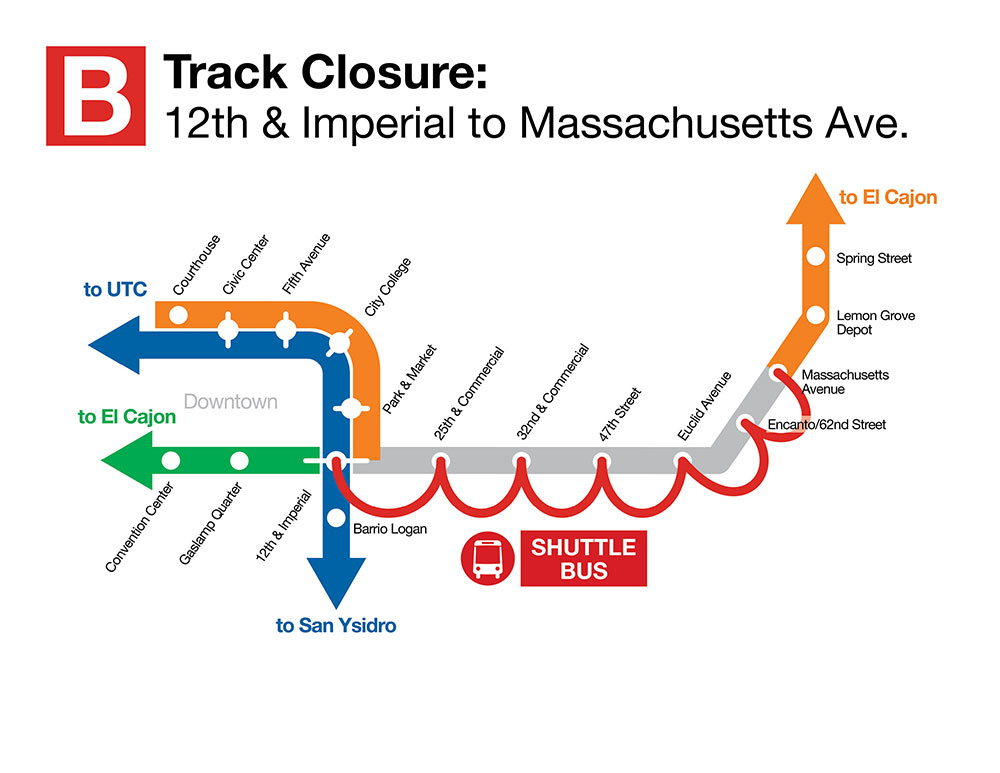 Rail Ready Bus Bridge Map B