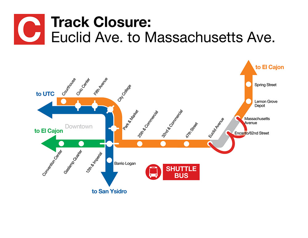 Rail Ready Bus Bridge Map C