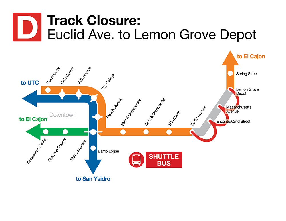Rail Ready Bus Bridge Map D