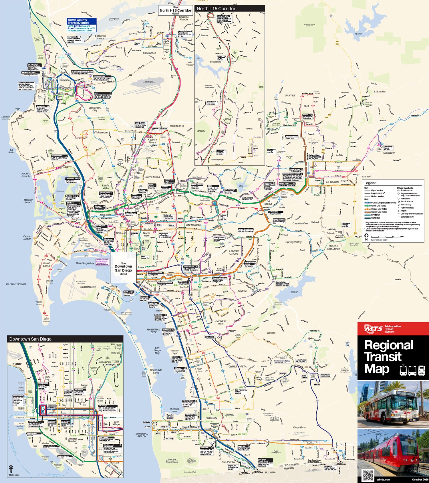 San Diego Regional Public Transit Map