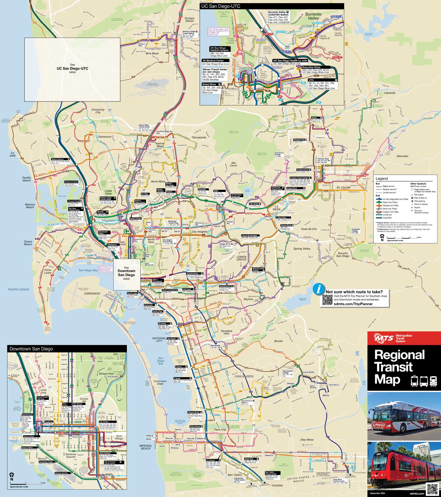 San Diego Regional Public Transit Map