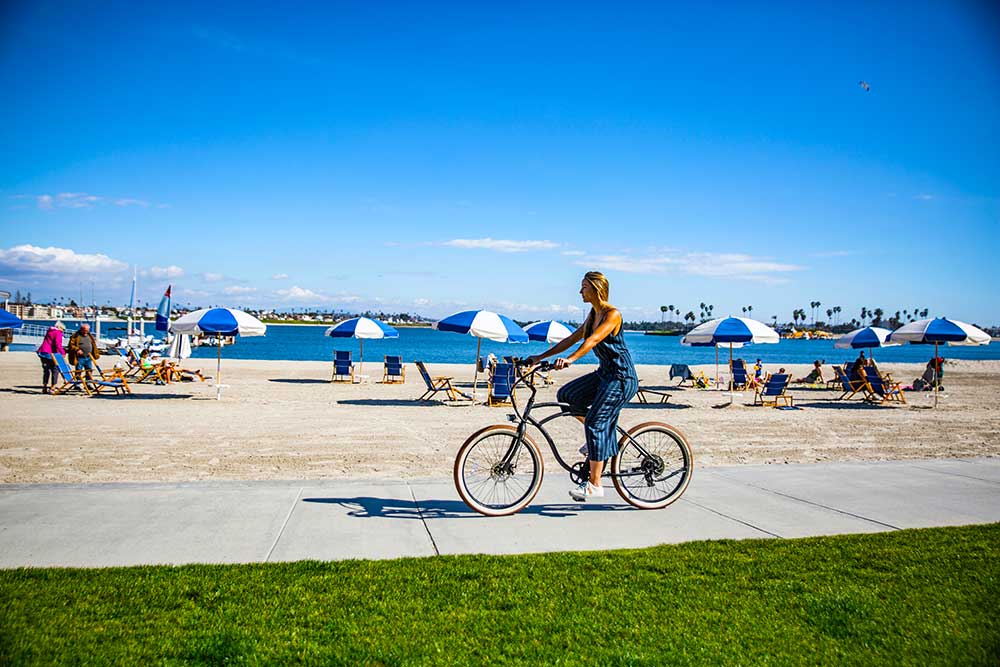 Biking at Mission Bay