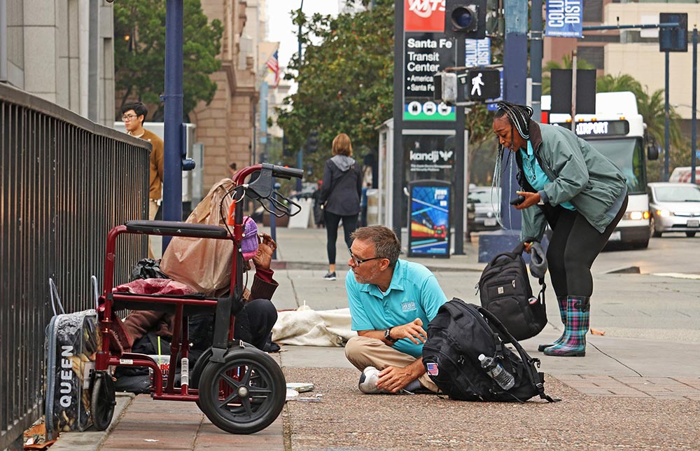 The Downtown San Diego Partnership Unhoused Care at work in San Diego
