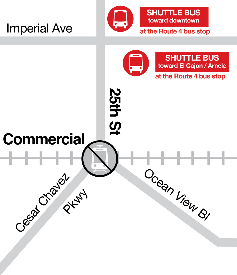 25th & Commercial - Bus Stop Map