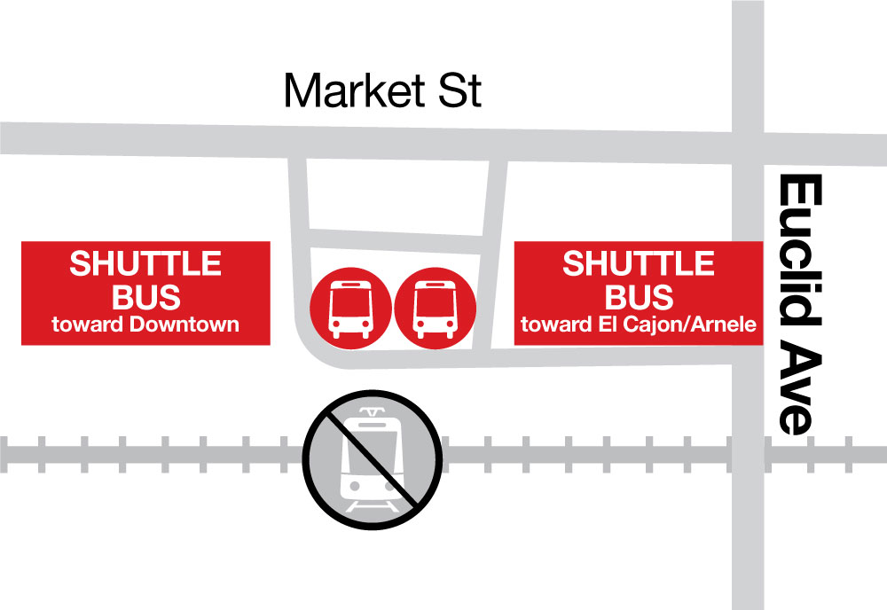Euclid Avenue Transit Center – Bus Stop Map