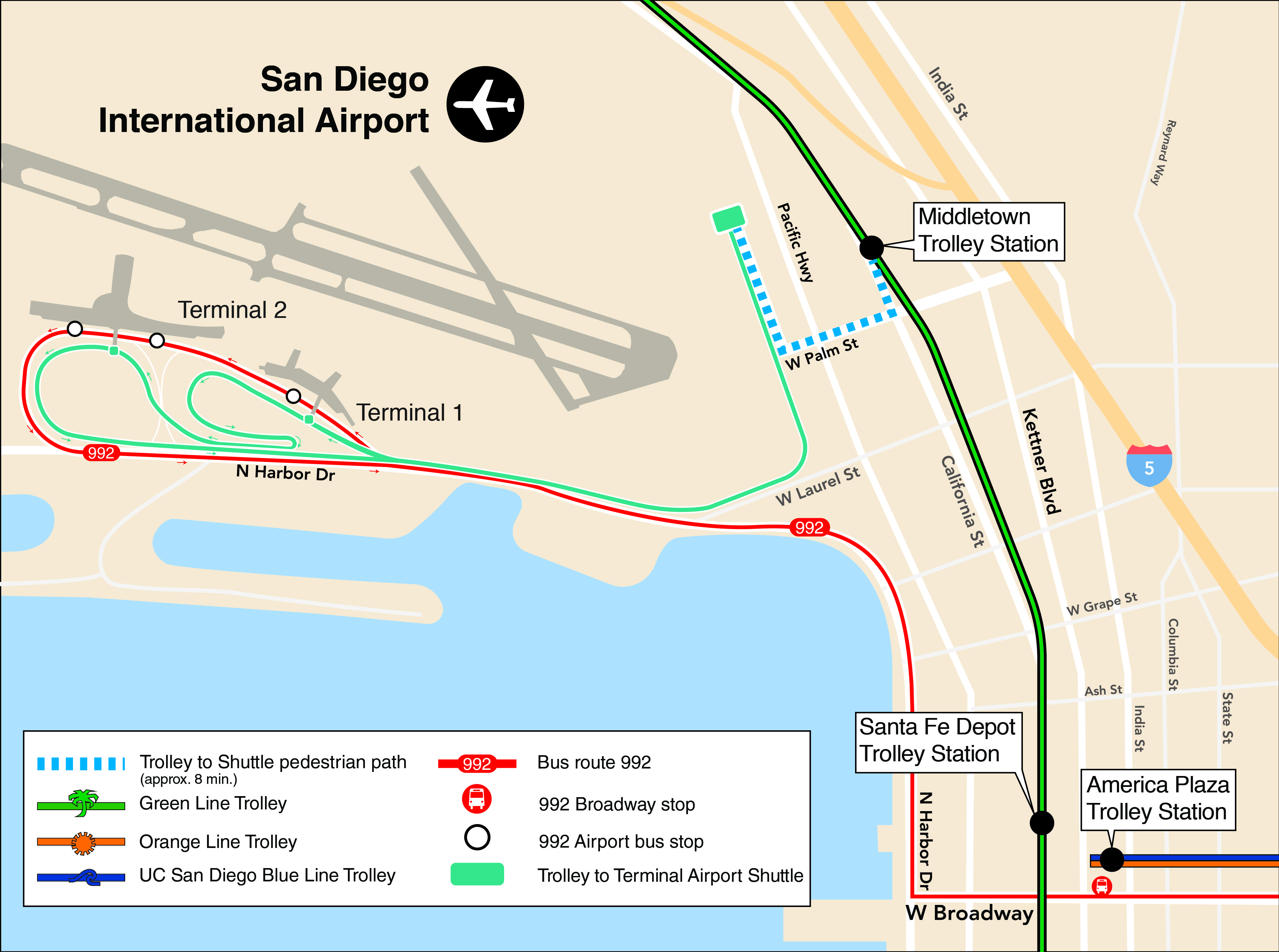 Airport San Go Metropolitan Transit System Airport Connection Map