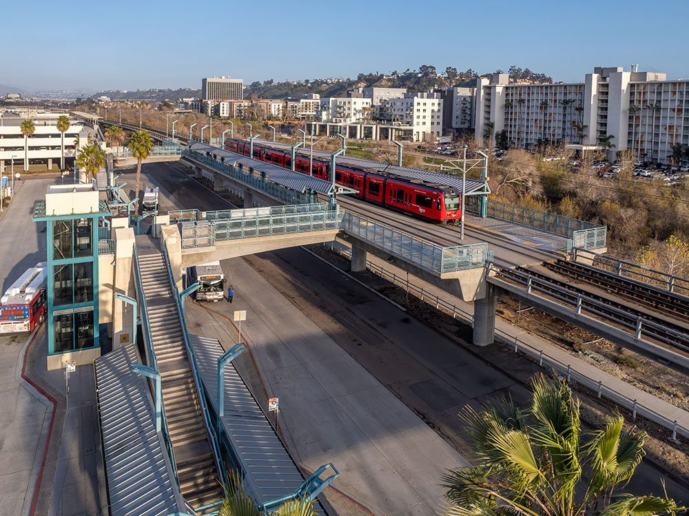 Trolley at Fashion Valley Station