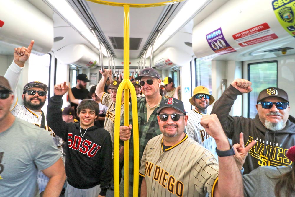 Fans take MTS to the Padres game