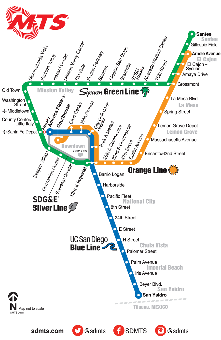 Trolley San Diego Metropolitan Transit System