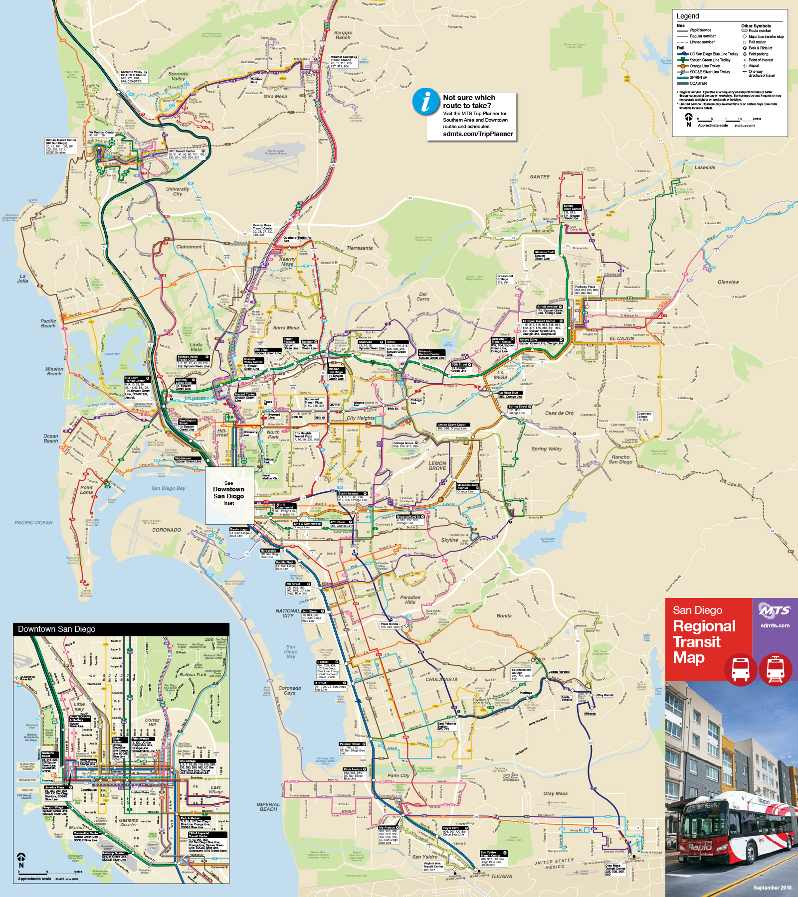 san diego train map Maps And Routes San Diego Metropolitan Transit System san diego train map