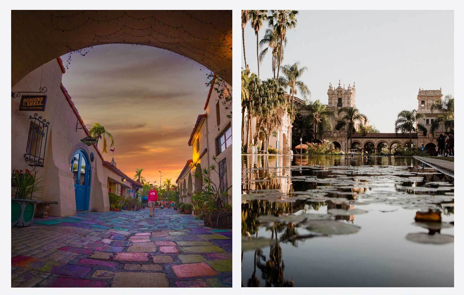 Spanish Village and Lily Pond - San Diego, CA