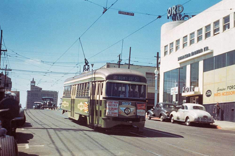 San Diego Streetcar in the 1940s