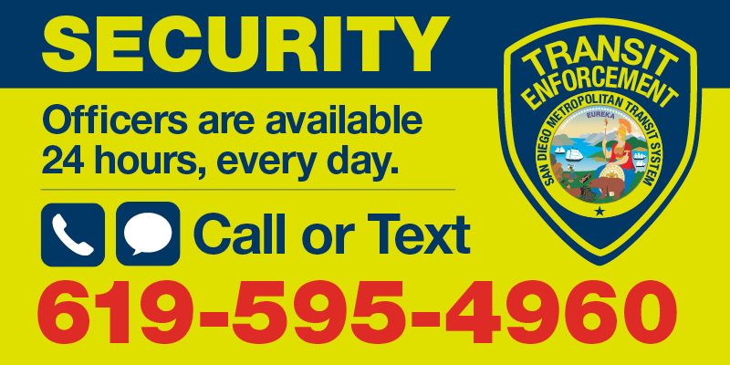 Call or Text Security at 619-595-4960