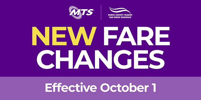 New Fare Changes Effective October 1
