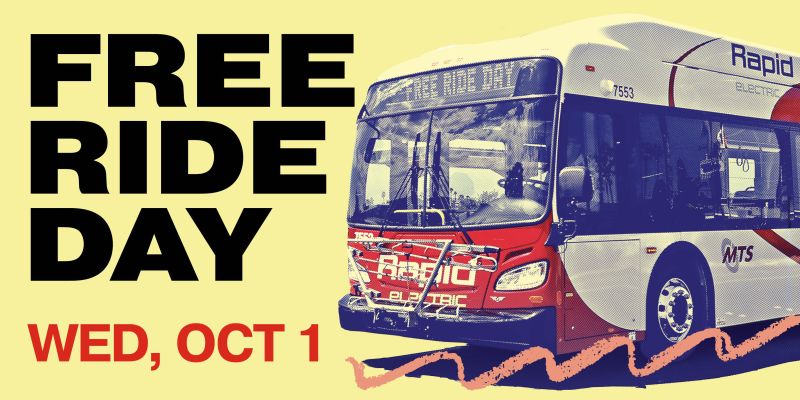 Free Ride Day - October 1 - Featuring a Bus
