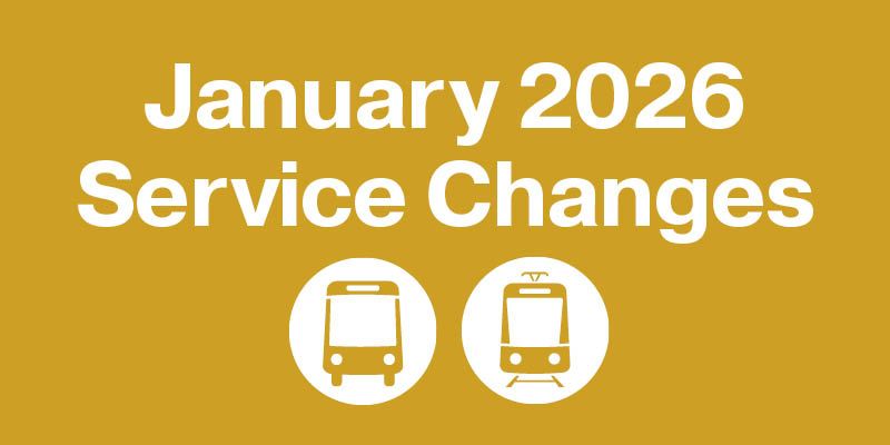 January 2026 Service Changes