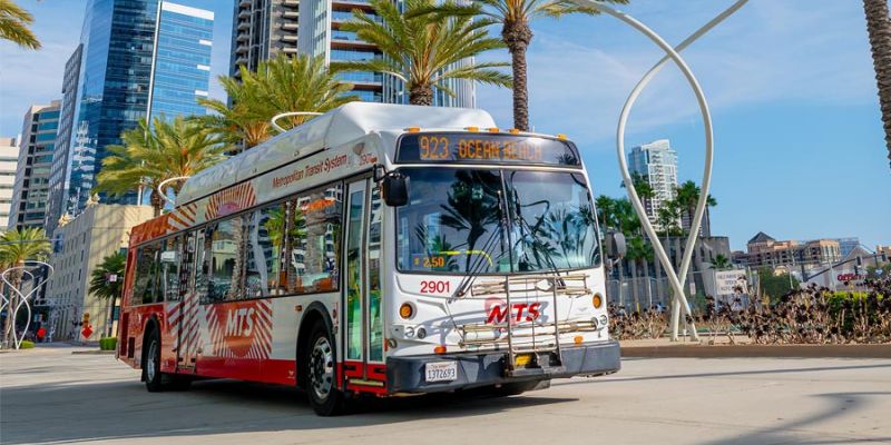 MTS Bus in Downtown San Diego