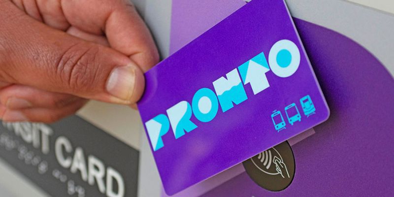 PRONTO Card is tapped on a validator.