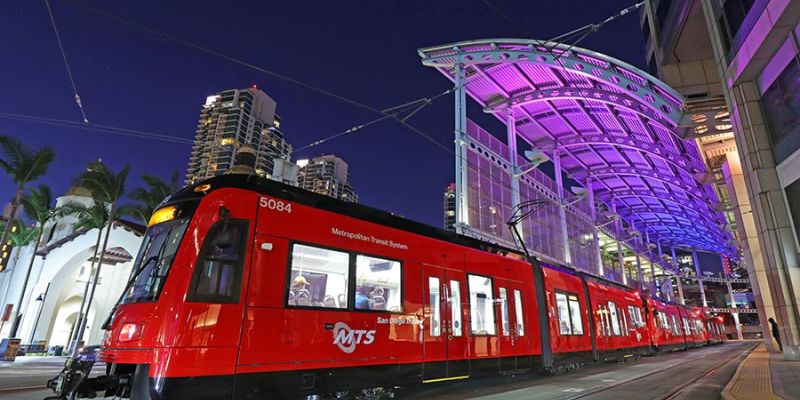San Diego Trolley at America Plaza