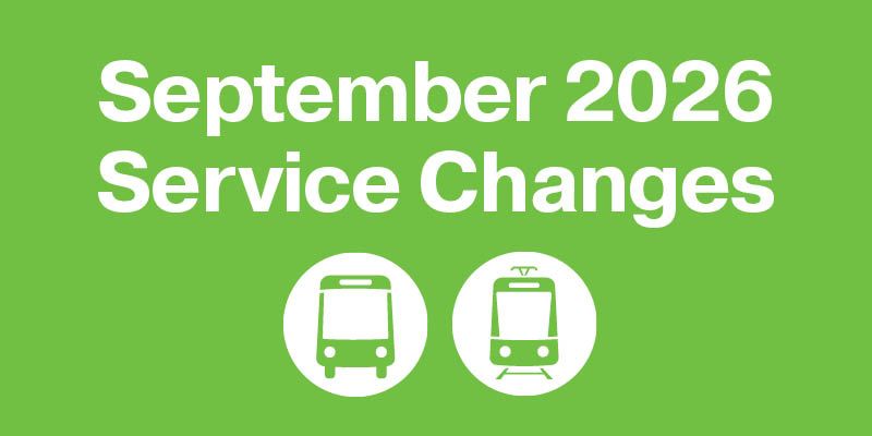 September 2026 Service Changes