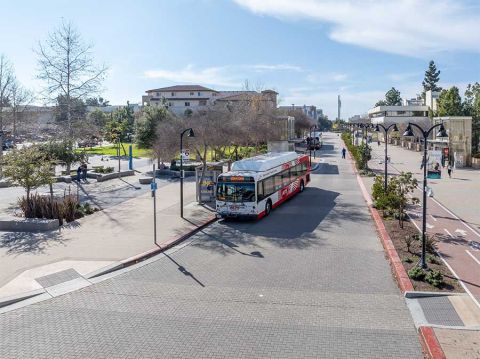 MTS Bus at SDSU Campus