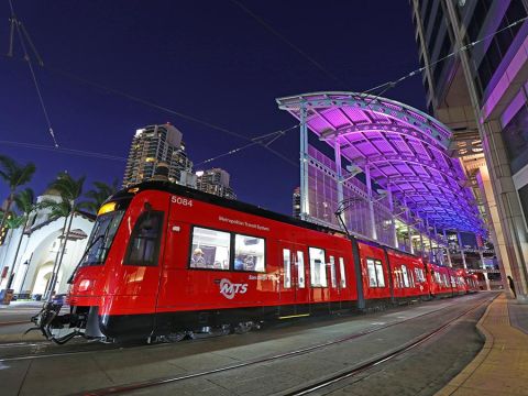 San Diego Trolley at America Plaza