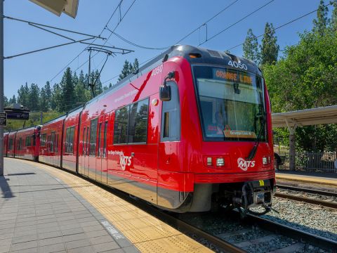 San Diego Trolley at Spring Street Station