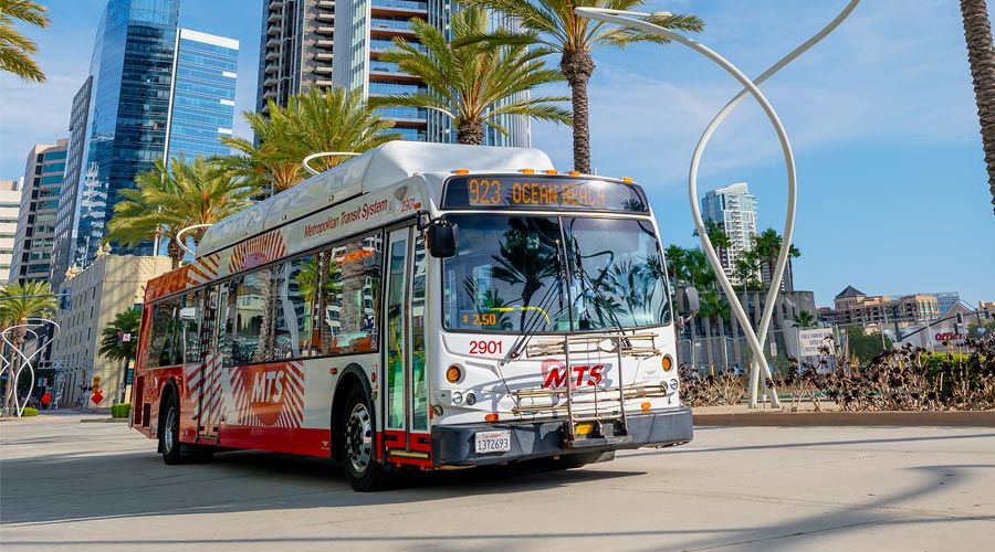 MTS Bus in Downtown San Diego
