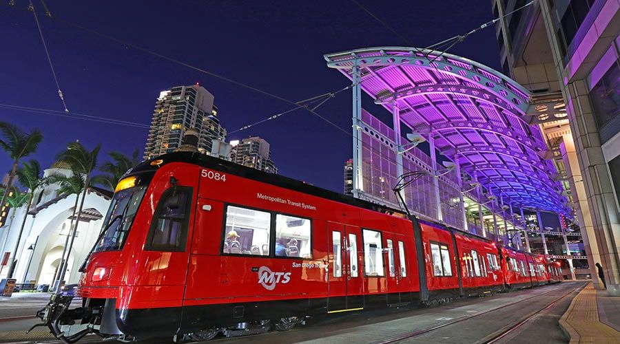 San Diego Trolley at America Plaza